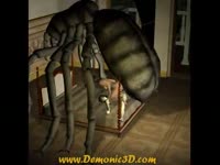 Giant anime insect joins in for a sexy threesome